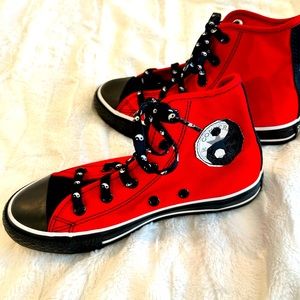 NWIB kids Converse yin-yang Chuck Taylor high tops